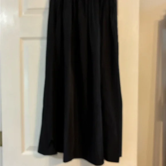 Uniqlo Navy A-Line Satin midi Skirt - Picture 3 of 3